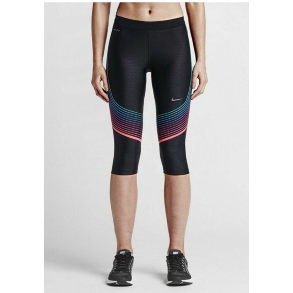 Nike Power Speed Crop Capri Running Leggings‎ Compression Size Small